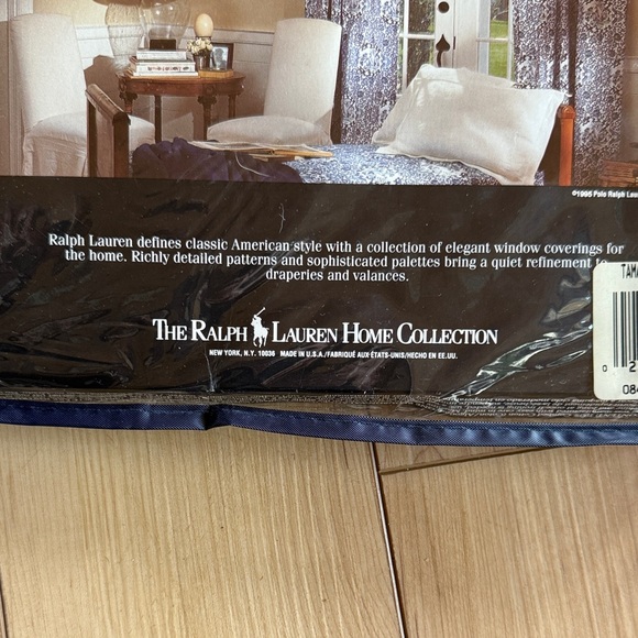 Ralph Lauren Navy and White Floral Valance - Picture 3 of 4